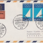 BRD - 3x50 Pfg. Olympiade München I Luftpost Eilbrief n. YUGOSLAWIEN SST Essen