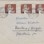 BRD - 3x7 Pfg. Wofa Kinderhilfe Brief Ebersberg - Bensheim 1958