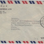 Taiwan - 5 $ Tuberkulose Luftpostbrief n. ÖSTERREICH Taipei - Wine 1954