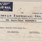 Pakistan - 1R.+2A. Georg VI. Überduck Luftpostbrief n. USA Karachi 1949 n.