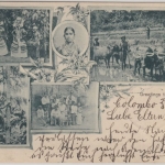 Ceylon - 6 C. Victoria Greetings from Ceylon sw-AK Pettah - Kitzingen 1901