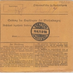 DR - 2x1,50 M. Reichspostamt Mehrfachfrankatur Paketkarte Ulm - Stetten 1921