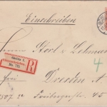 DR - 30 Pfg. Germania Reichspost Einschreibebrief Görlitz - Dresden 1901