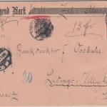 DR - 50+10 Pfg Germania Wertbrief n. SCHWEDEN Braunschweig Villastad 1916