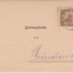 DR - 1,50 M. Reichspostamt Zeitungssache/Postkarte Passau - München 4.5.1922