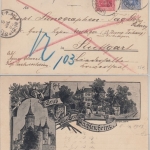 DR - 10+20 Pfg Germania o.Wz. Eilkarte Gruss aus Grosssachsenheim Stuttgart 1903