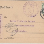 DR - 5 Pfg. FdA 16 Dienstpostkarte Bahnpost Konstanz Offenburg Zug 1419 1905
