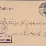 DR - 2 Pfg. FdA 21 Dienstpostkarte Nachbarortsverkehr Wiesbaden - Biebrich 1903
