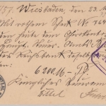 DR - 2 Pfg. FdA 21 Dienstpostkarte Nachbarortsverkehr Wiesbaden - Biebrich 1903