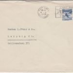 Schweiz - Eishockey WM 1939 Maschinen-Werbestempel Brief Zürich Leipzig 1939