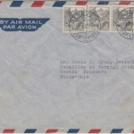 Schweiz - 4x40 C. Landschaften Luftpostbrief n. USA Genf - Newark 1947