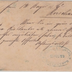 Schweiz - 5 C. Ziffer/Oval Ganzsache Bahnpost Bern Romanshorn 1873 n. Rorschach