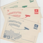 Schweiz - Philatelisten Kongress Bern 1929 10/20/30 C. 3 Privatganzsachen ungebr