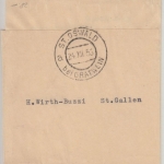 Schweiz - 5 C. Edelweiß Ganzsache Streifband Einschreiben n. ÖSTERREICH 1955