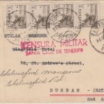 Spanien - 30 C. Ferdinand u.a. Zensurbrief n. SÜDAFRIKA Santa Cruz de Tenerife