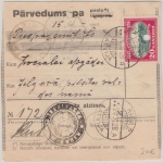 Lettland - 20 S. Staatsgründung Postanweisung Riga - Jelgava 1928