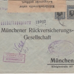 Bulgarien - 2x25 St. Zar Ferdinand Einschreiben Geschäftspapiere Sofia 1918 n.