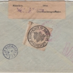 Bulgarien - 2x25 St. Zar Ferdinand Einschreiben Geschäftspapiere Sofia 1918 n.