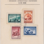 Jugoslawien - I. Int. Stadtrennen Belgrad 1939 Satz a. Sonderkarte/FDC + ESST