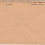 Kontrollrat - 12 Pfg. Ziffer rot Brief Bayrisch Gmain 25.2.46 n. München