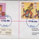 Papua Neuguinea - Kimbe 1999 Einschreibebrief 25+2x65 t Commonwealth Games