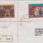 Papua Neuguinea - Alotau 1997 Einschreibebrief K1 + 65 t Olympia Atlanta