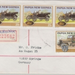 Papua Neuguinea - Wewak 1994 Einschreibebrief 90+3x21 t Oldtimer Automobil