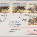 Papua Neuguinea - Ihu 1995 Einschreibebrief 2x90+2x21 t Oldtimer Automobil