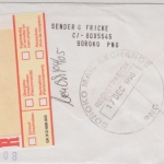 Papua Neuguinea - Rabaul 1998 Einschreibebrief 25+2x65 t Greifvögel