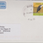 Papua Neuguinea - Buka 2005 Luftpostbrief K 5,20 Little Pied Heron