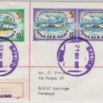 Papua Neuguinea - Balimo 1995 Einschreibebrief 2x45+60 t 20 Y Air Niugini