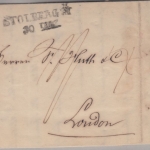Preussen/England - Stolberg (1848) L2 Portobrief n. London - mit Inhalt