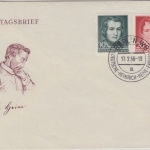DDR - 100. Todestag H. Heine Schmuck-FDC ESST Berlin W8 17.2.56