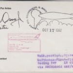 USA - Lufthansa 1st-Flug Düsseldorf Osaka Zuleitung Etappe Anchorage - DD 1982