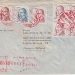 Chile - 5x5 P. u.a. Einschreibebrief Santiago - Herrsching 1978