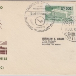 Chile - 3x500 E. a. 45 C. UPU Lufthansa Erstflug Santiago de Chile Rabatt 1975