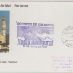 Kolumbien - 14 P. Specht Lufthansa Erstflug Bogota Caracas San Juan FFM 1985