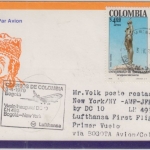 Kolumbien - Lufthansa 1st-Flug Bogota New York 1979