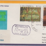 Kolumbien - Lufthansa 1st-Flug Bogota Casablanca Frankfurt 1975