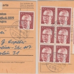 BRD - 11x30 Pfg. Heinmann Paketkarte Grävenwiesbach - Berlin 1976