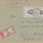 Berlin - 2x30 Pfg. Männer (II) Einschreiben Ortsbrief Berlin-Neukölln 4 1957