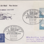 BRD - 80 Pfg. OECD Paar/Bogenecke Luftpostbrief n. HAWAII Air New Zealand 1987