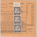 BRD - 3x30 Pfg. Bed Deutsche 1x OBERRAND u.a. Paketkarte Mehle ü. Elze 1962
