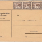 DR - 4x3 Pfg. WHW Reichsautobahn Brief Salching ü. Straubing - Strauing 1936
