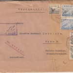 Spanien - Madrid 1941 Luftpost schwerer Einschreibebrief n. Wien