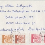 Albanien - 13 L. a. 30 Q. Überdruck u.a. Luftpostbrief Tirana - München 1993