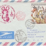 CSSR - CSA Sonderflug Olympiade Prag - Moskau 1980 Luftpostbrief