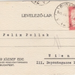 Ungarn - 2.000 K. Parlament Perfin Firmenkarte Budapest - Wien 1925