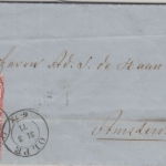 NDP - 1 Gr. gez. senkr. Paar Brief n. HOLLAND Olpe - Amsterdam 1871 - mit Inhalt