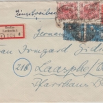 Bizone - 2x30 Pfg. Arbeiter/Netz u.a. Einschreibebrief Berlin-Lankwitz 30.6.48
